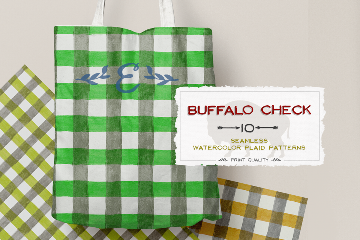 Buffalo Check Plaid Patterns, a Pattern Graphic by KLUGE+CO (Photo 4 of 4)