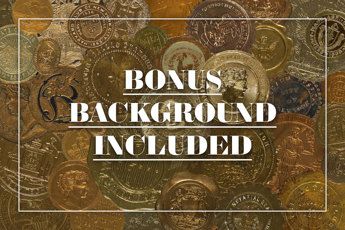 36 Authentic Gold Seals + Textures, an Object Graphic by Sick Optix (Photo 7 of 8)
