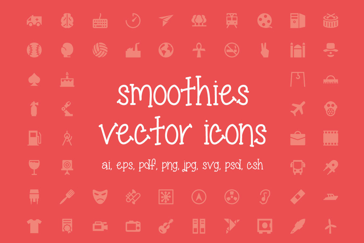 350+ Smoothies Vector Icons, a Solid Icon by Creative Stall (Photo 1 of 5)