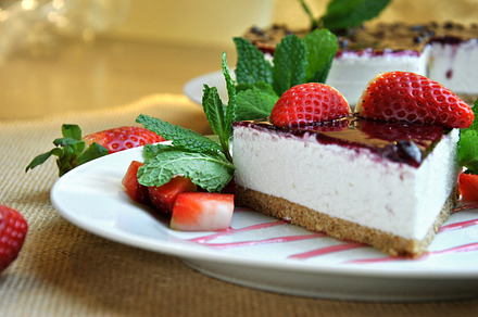 Cheesecake with strawberries stock photo containing cheesecake and strawberry, a Food & Drink Photo by expressiovisual