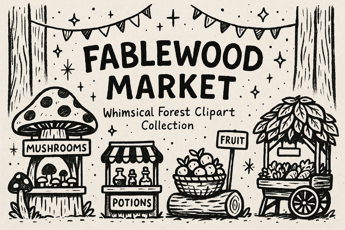 Fablewood Market, a Food Illustration by Curve Design (Photo 1 of 4)