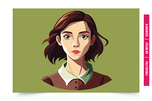 Woman & Abstract BG, an Illustration by Tanuart