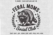 Feral Moms Social Club Raccoon Embro, an Illustration by Moss Rose (Thumbnail 1 of 3)