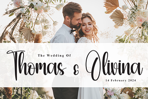 Hello Wedding Script Font