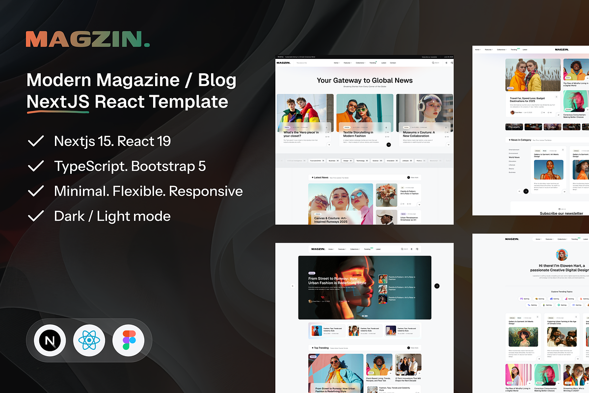 Magzin - Magazine & Blog NextJS, a React Template by AliThemes (Photo 1 of 2)