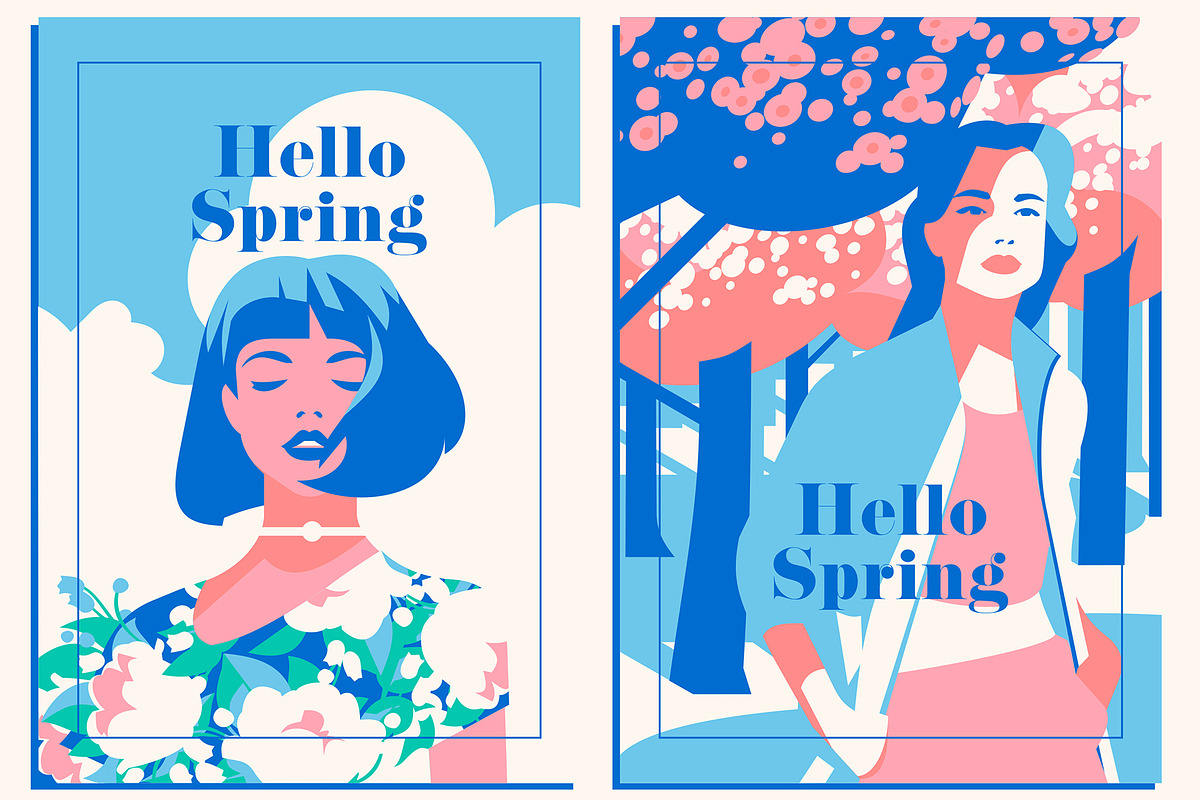 8 Spring Posters & Sale Banners, a Decorative Illustration by Alexander Baidin (Photo 4 of 7)