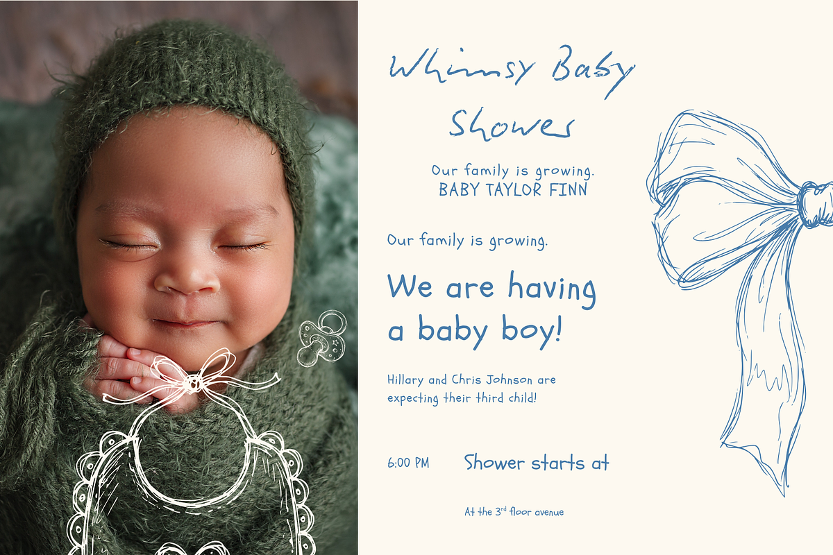 Whimsy Baby Shower Doodles, an Object Graphic by digital.incubator.yum (Photo 1 of 3)