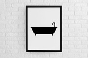 Bathtub Silhouette SVG, an Object Illustration by newminddesign (Thumbnail 2 of 3)