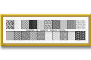 Geometric set of seamless black and, a Decorative Illustration by RODINA (Thumbnail 2 of 3)