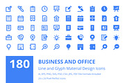 180 Business and Office Icons, an Outline Icon by Creative Stall (Thumbnail 1 of 5)