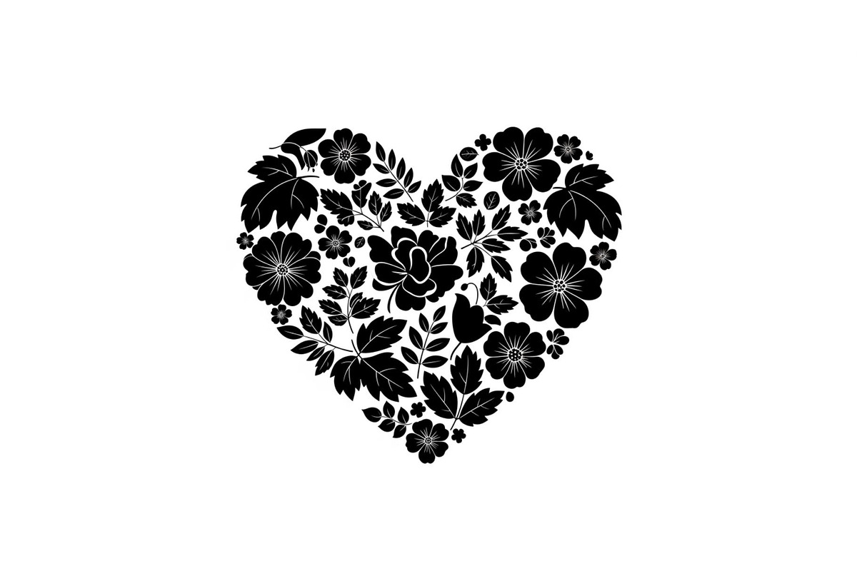 Floral Heart Silhouette Bundle, an Illustration by Designs_River (Photo 23 of 31)