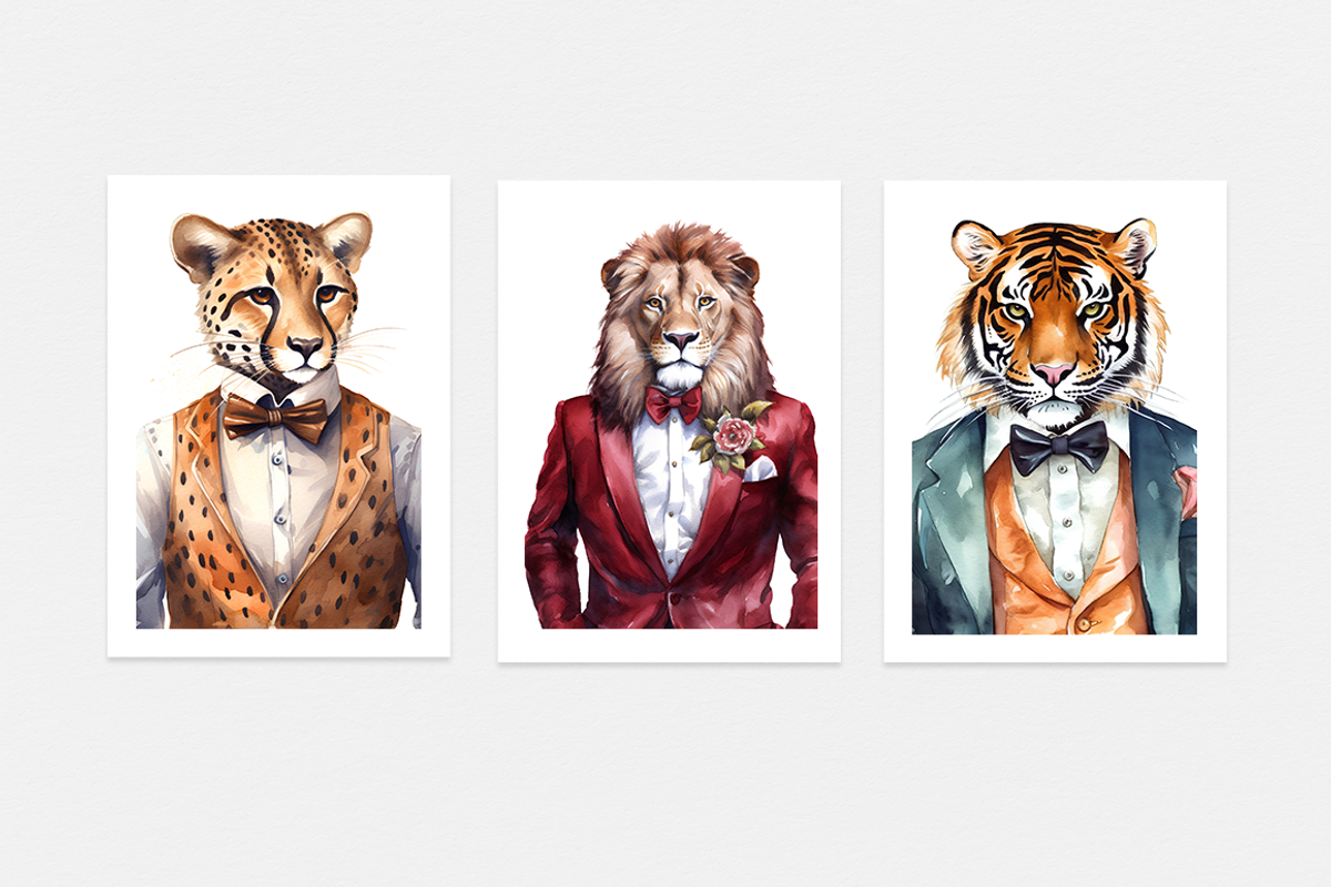 Animals in Suits Collection, an Animal Illustration by artsy-fartsy (Photo 2 of 14)