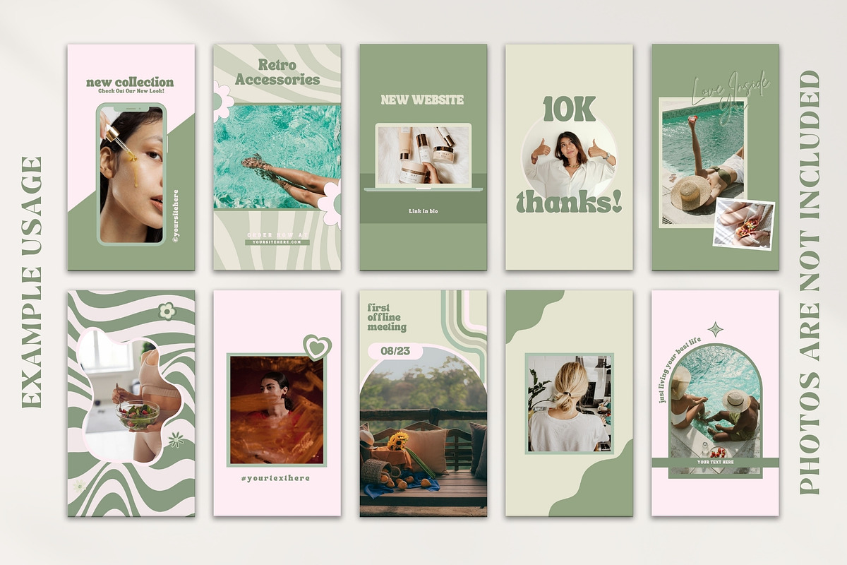 Green Instagram Story Template Canva, a Social Media Template by Boltik Studio (Photo 4 of 8)