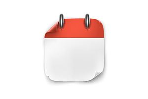 Realistic blank calendar icon
