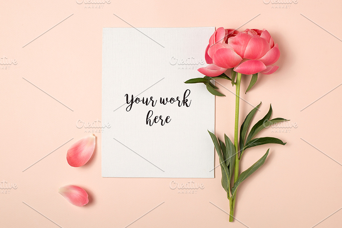 Greeting card mockup, a Print Template by KateAedon (Photo 2 of 3)