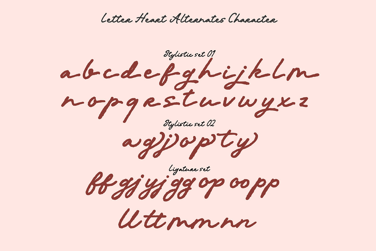 Letter Heart, a Handwritten Font by Nathatype (Photo 10 of 11)