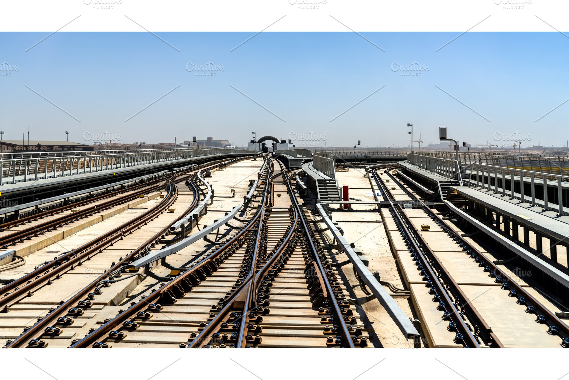 Riyadh Metro railway tracks and depot junction, a Transportation Photo by Leonid Andronov