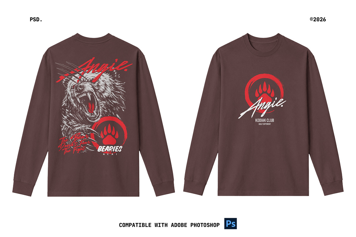 Long Sleeve T Shirt Mockup, a Shirt Mockup by Irhasalfahad (Photo 3 of 3)