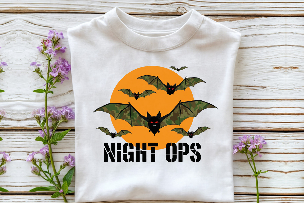 Camo Bats Halloween Sublimation, an Illustration by DreamCafeArt (Photo 4 of 6)