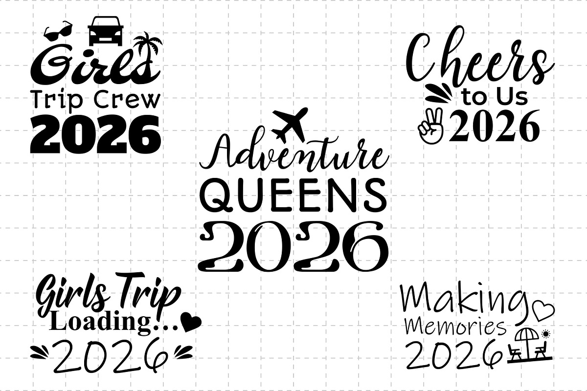 Girls Trip 2026 SVG Bundle, a Graphic by M9 Design (Photo 5 of 14)