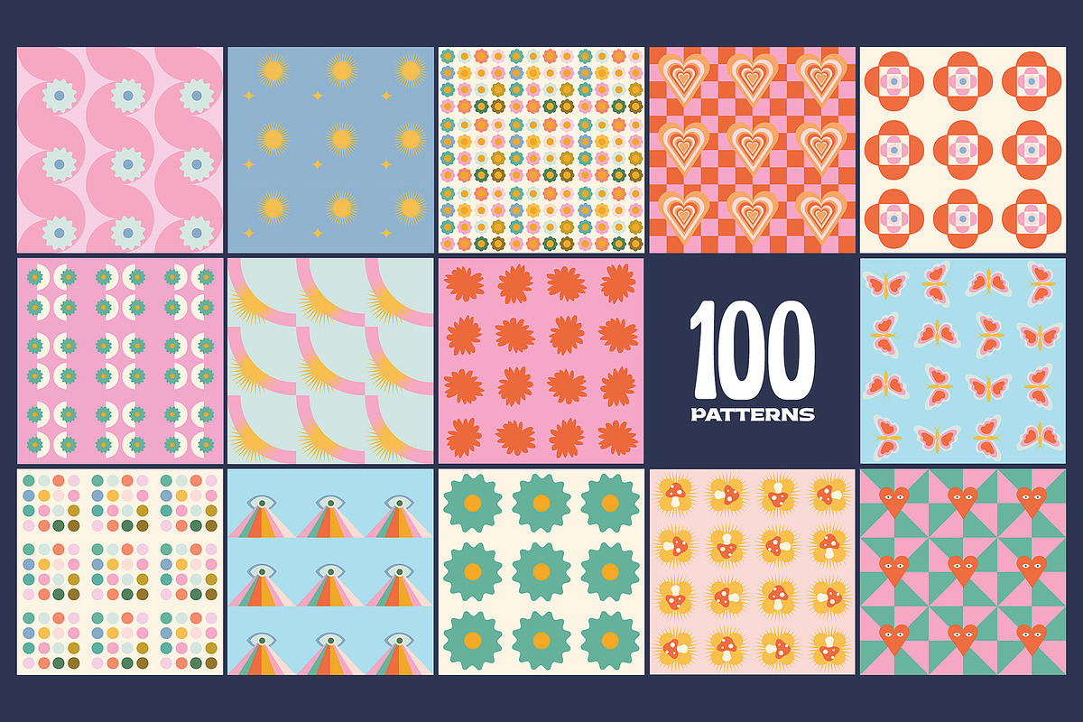 200 Vector Mosaics & Patterns, a Pattern Graphic by assetpro.design (Photo 12 of 16)