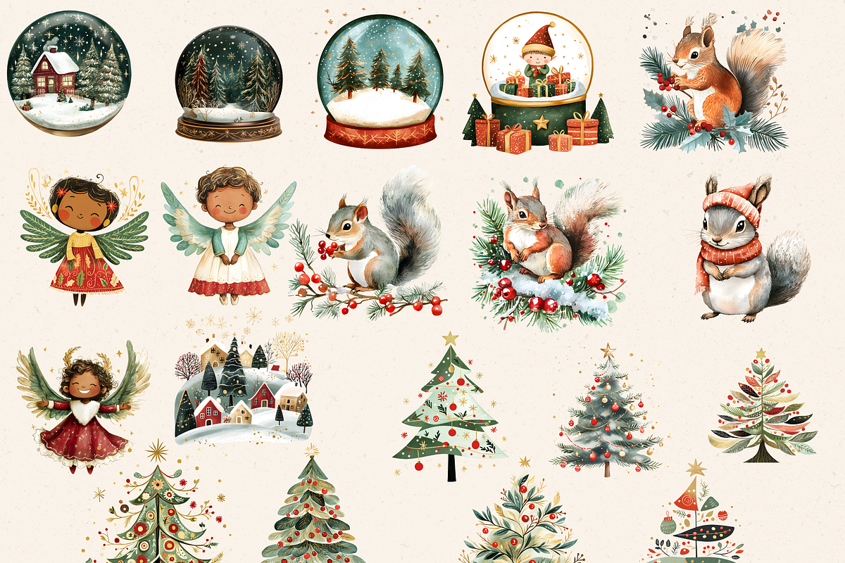 SCANDI SANTA CHRISTMAS CLIPART, a Person Illustration by Daring Digies (Photo 6 of 9)