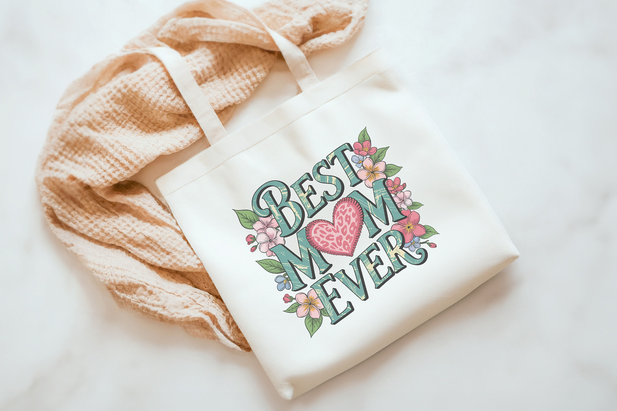 Best Mom Ever Mother's Day PNG, an Illustration by Watercolor design (Photo 2 of 6)