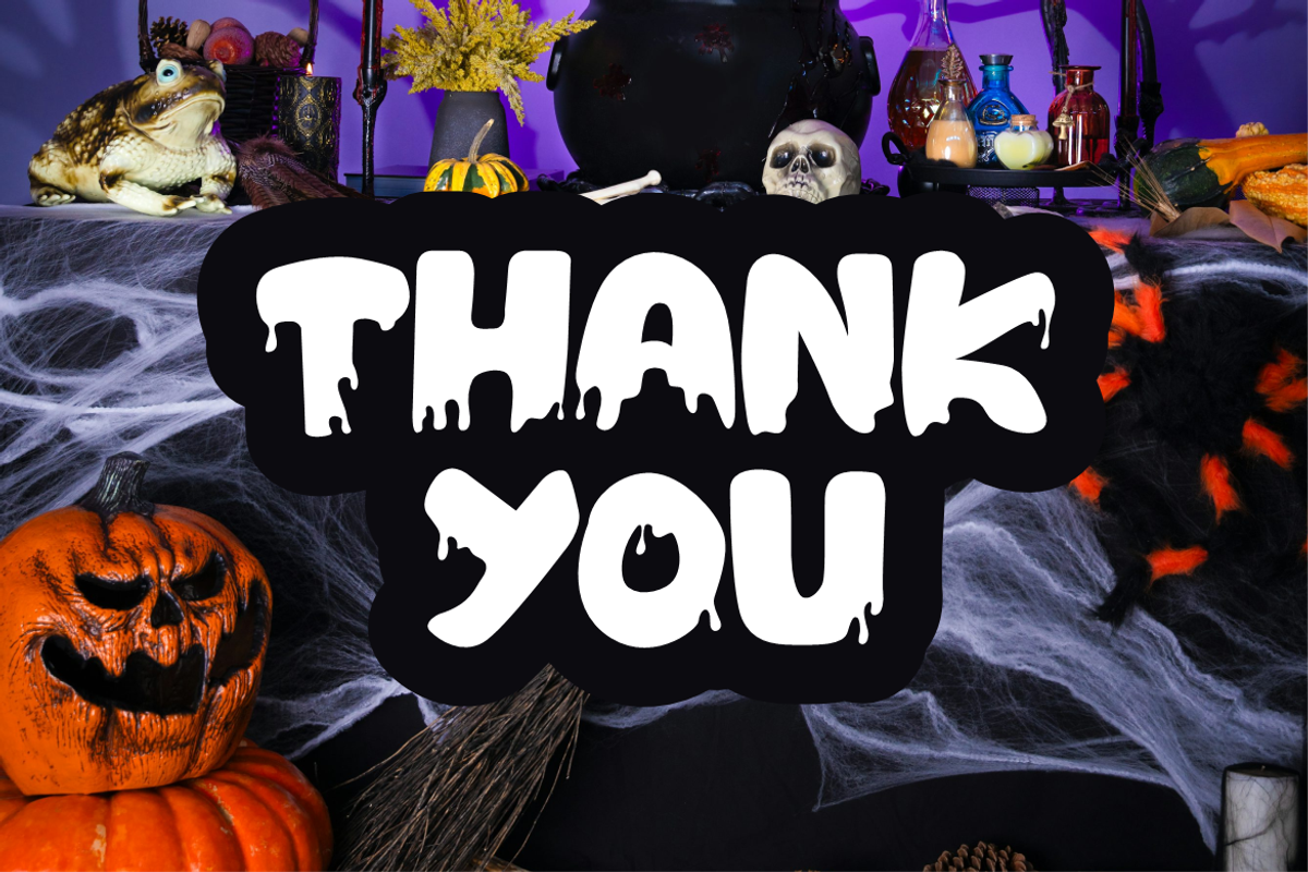 Bloody Goshat - Horror & Halloween, a Blackletter Font by QR Design Studio (Photo 7 of 7)