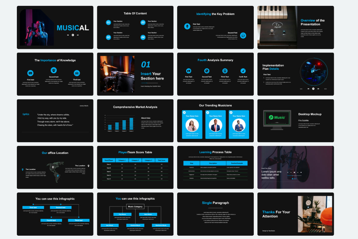 Music Presentation Template preview 2