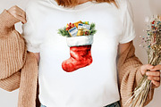 Watercolor Christmas Travel Clipart, an Illustration by Canvas Craft (Thumbnail 4 of 7)
