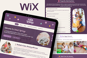 Nursery and Preschool Website, a Wix Template by Kitteeh