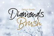 Diamonds Brush, a Script Font by Debut Studio (Thumbnail 1 of 6)