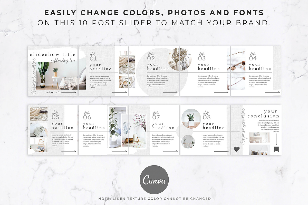 Instagram Post Carousel | Linen, a Social Media Template by Thirty One ...