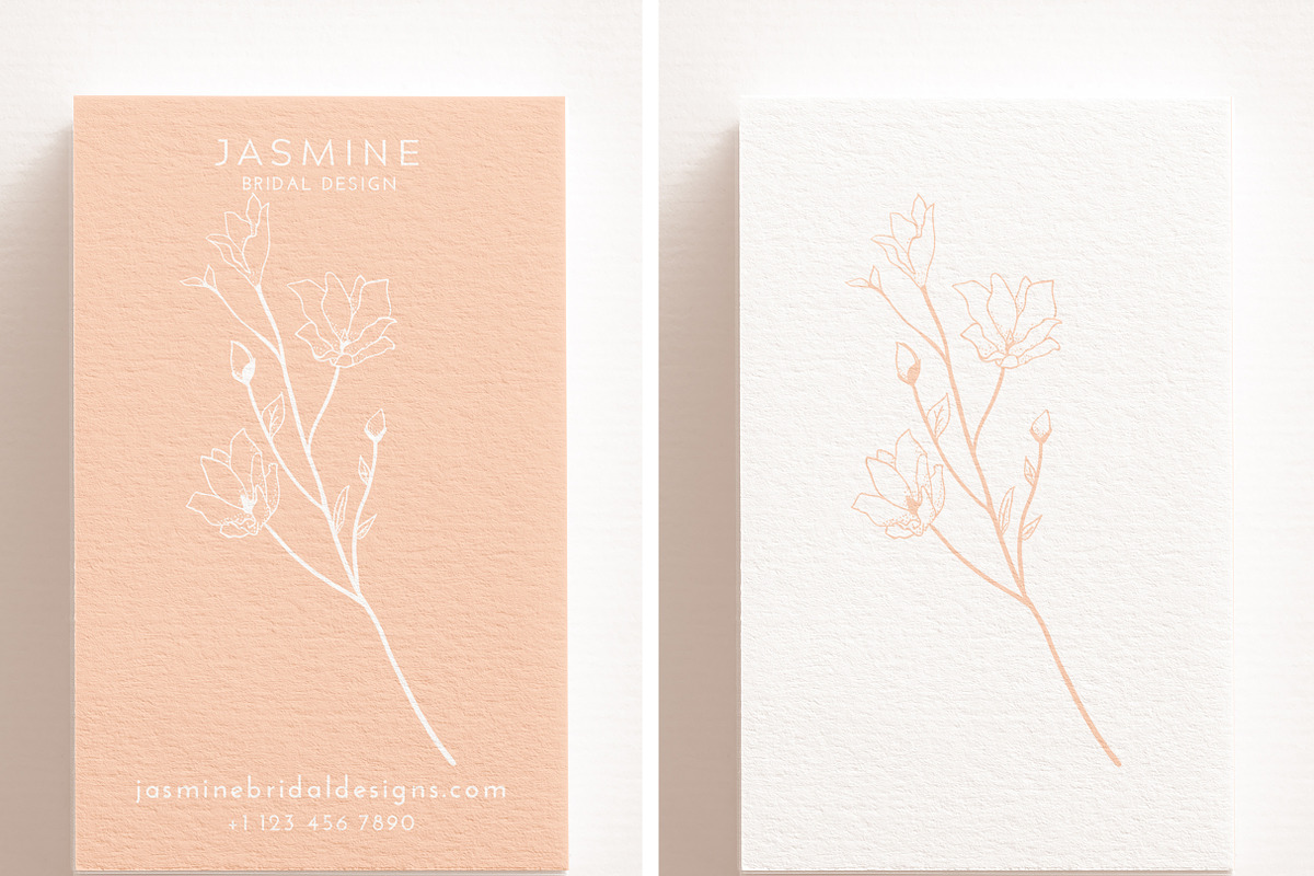 Floral Pink Business Card, a Business Card Template by iloladesign