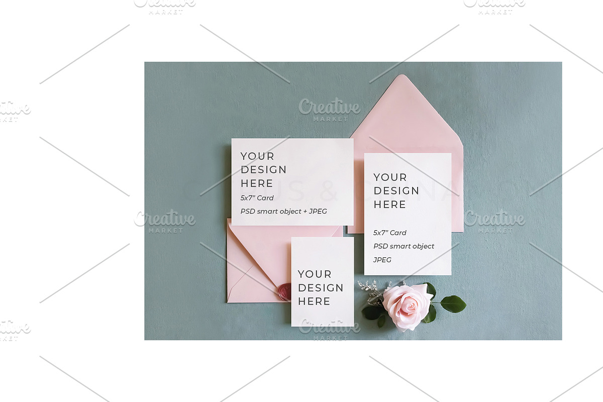 Wedding Stationery Mockup Collection, a Print Template by Citrus and Cinnamon (Photo 2 of 4)
