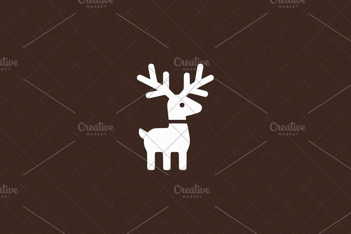 Minimalist Deer Icon Reindeer, an Animal Illustration by Vectorium Studio (Photo 4 of 4)