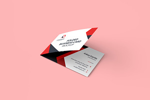 Folded Business Card Mockup 8 Views