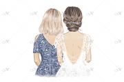Bride & Bridesmaids Art Bundle, a Person Illustration by Maddy's Art & Mockups (Thumbnail 11 of 12)