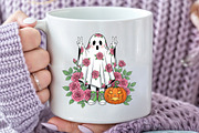 Floral Ghost PNG Cute Halloween, an Illustration by Black Bird Studio (Thumbnail 3 of 4)
