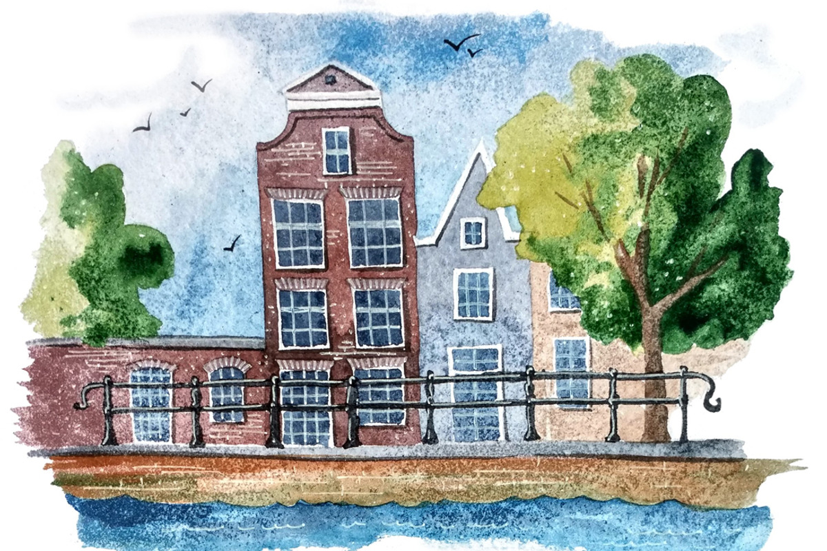 Amsterdam houses and details., an Illustration by fiolika (Photo 5 of 9)
