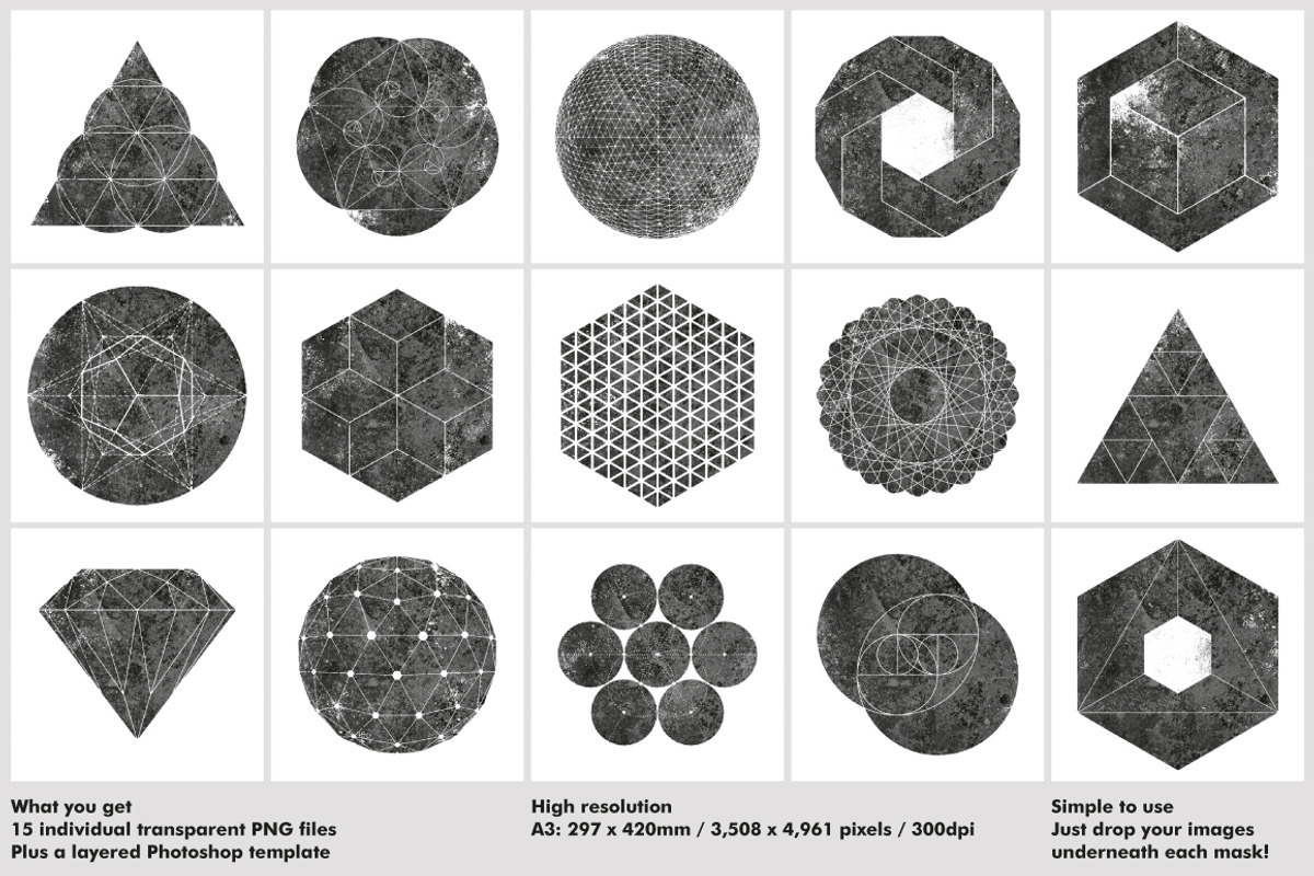 Textured Geometric Masks 03, a Texture Graphic by Offset (Photo 2 of 5)