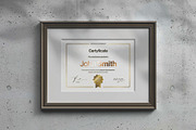 A4 Passe Partout Certificate Mockup, an Advertising Mockup by DesignRushMarket (Thumbnail 13 of 13)