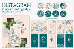 Instagram templates in Yoga style
