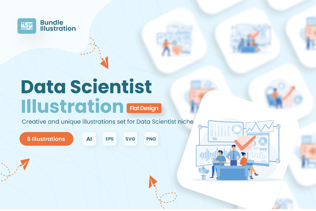 Illustration of Data Scientist, a Person Illustration by alwie99d (Photo 1 of 6)