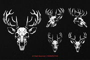 10 Bundle Dark Art Skull Deer Head, an Illustration by Morspective (Thumbnail 5 of 7)