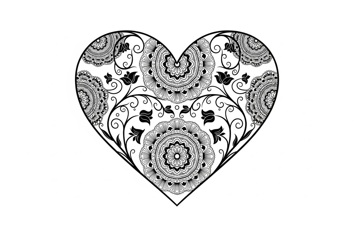 Ornamental Heart Silhouette Bundle, an Illustration by jahid234 (Photo 9 of 31)