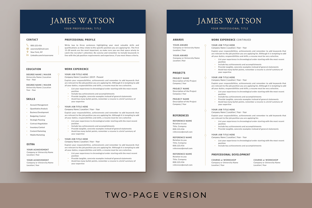 Executive Resume & Cover Letter Word, a Resume Template by Resume Bureau (Photo 3 of 6)