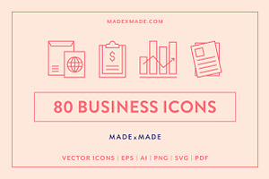 Business Line Icons, an Outline Icon by Made by Made