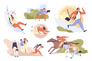 People living fast life concept set, a Person Illustration by Good Studio (Thumbnail 1 of 7)