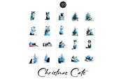Christmas Cats Holiday Cats Set, an Illustration by CreationArt (Thumbnail 7 of 7)